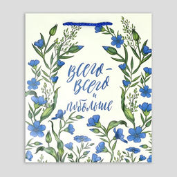 Цена за 2 шт. Пакет подарочный ламинированный, упаковка, «Всего-всего», MS 18 х 23 х 8 см