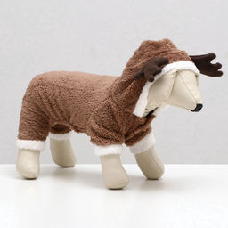 Новогодний костюм для животных Олень, S (ДС 20, ОГ 32 см), коричневый - Simaland фото 3