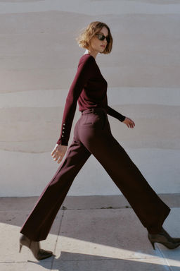 HIGH-WAIST STRAIGHT-LEG TROUSERS - Zara фото 10