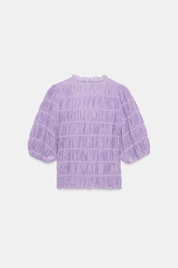BLUSA NIDO DE ABEJA / Lila claro - Zara фото 7
