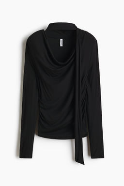 Top drapeado con detalle efecto fular - H&m фото 3
