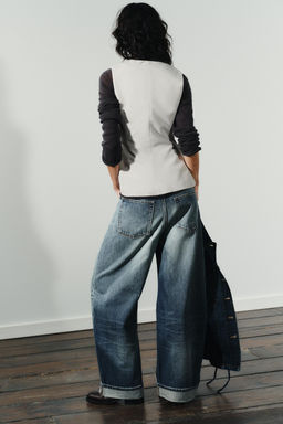 STRETCH COTTON TOP WITH POCKETS