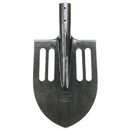 Лопата штыковая из рельсовой стали, остроконечная, облегченная 28х22см, без черенка, тулейка д40мм, серый (Россия) - Домашняя мода фото 2