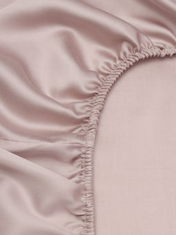 Простыня на резинке евро SL Home Tencel, 200×200+30 см, тенсель, пудровая