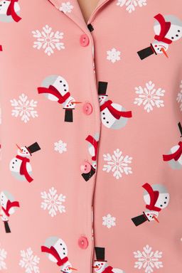 Trendyolmilla Cok Renkli %100 Pamuklu K?s Temal? Orme Pijama Tak?m? THMAW21PT0775