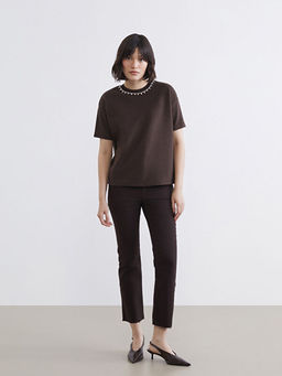 Crop Flare Kad?n Jean Pantolon