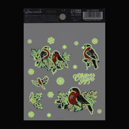 Цена за 5 шт. Наклейки новогодние со светящимся слоем «С Новым годом», 10.5×14.5 см