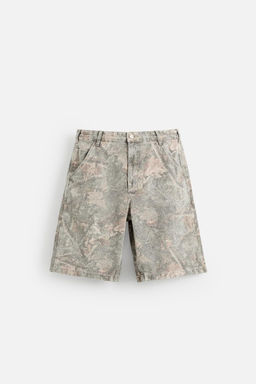 ABSTRACT PRINT RELAXED FIT BERMUDA SHORTS - Zara фото 6