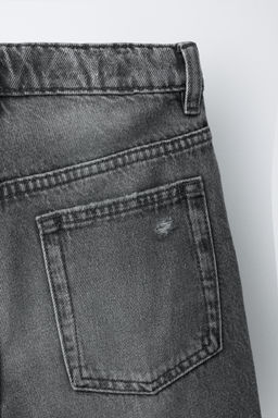 BERMUDA DENIM WIDE FIT ROTOS / Gris claro - Zara фото 4