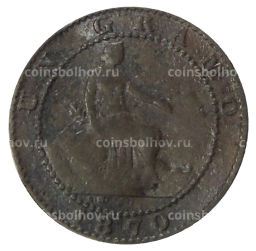 1 сентимо 1870 года Испания