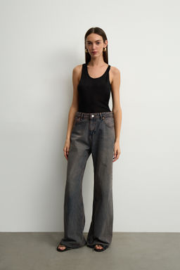 Джинсы клеш с винтажной варкой - Mollis фото 2