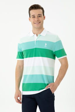U. S. Polo Assn Мужская зеленая футболка с воротником-поло - U.s. polo assn фото 15
