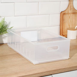 Контейнер для хранения без крышки Econova ROLLY, 11.5 л, пластик, 24.2×45×12.9 см, прозрачный