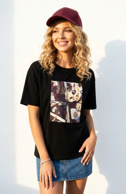 K13397 Футболка OVER SIZE ЧЕРНЫЙ