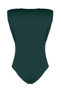 Zumrut Vatkal? Kruvaze Yaka Esnek C?tc?tl? Orme Body TWOSS23BD00007