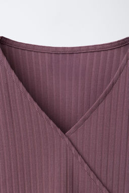 CAMISETA CRUZADA CANAL? BALLET / P?rpura - Zara фото 6