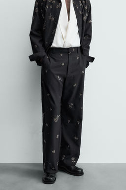 LIMITED EDITION RELAXED FIT SEQUIN TROUSERS - Zara фото 2