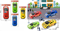 Инерц. "Fenming" 13*5,5*5см "Легковое авто" (399-152) полиция, пожарная, санитарная, "дорожные работы", в пакете