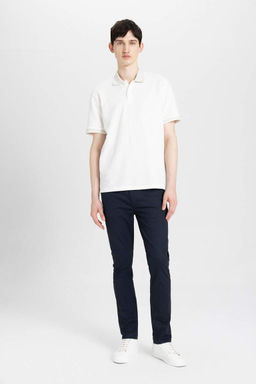 Брюки-чиносы узкого кроя из парусины - Defacto фото 7