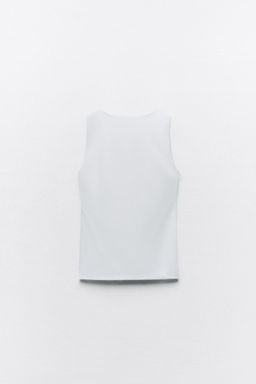 POLYAMIDE TOP WITH WIDE STRAPS - Zara фото 28