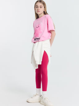 Футболка для девочек розовая с печатью - Mark formelle фото 2