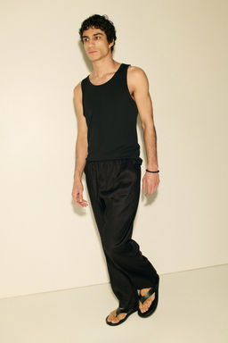 Pantal?n en mezcla de lino Easy Care Loose Fit - H&m фото 4