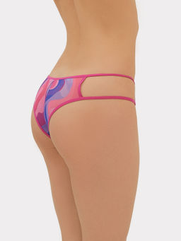Цена за 2 штуки! Трусы женские бразилиана разноцветные разноцветная абстракция2 412438