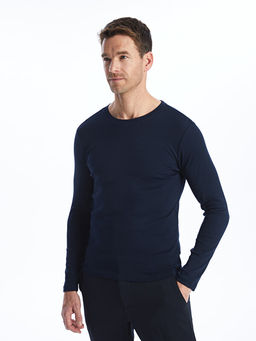 Bisiklet Yaka Uzun Kollu Erkek Ti??rt