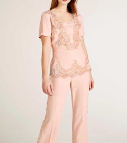 Блузка, розовая