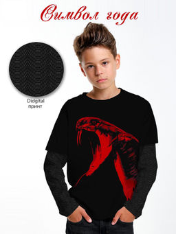 Футболка длинный рукав "Нойя",чёрный