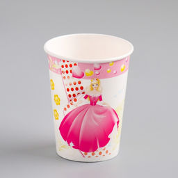 Цена за 50 шт. Стакан бумажный Принцесса 250 мл, диаметр 7,5 мм