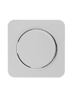 Выключатель проходной, серия Circular, 10 А, одноклавишный, скрытый монтаж, серебристая рамка, белый - Simaland фото 4