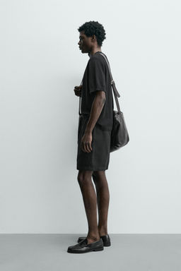 CAMISETA PUNTO LIGERO ALGOD?N / Negro - Zara фото 4