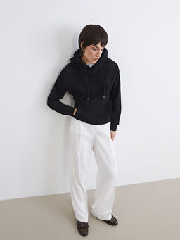 Oversize Kad?n Kal?n Hoodie
