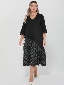 Платье 0345-1с черный матовый