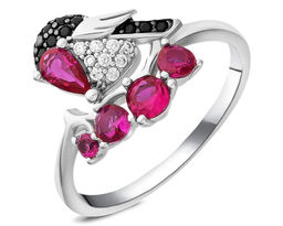 Кольцо, синт.рубин, BY-5835