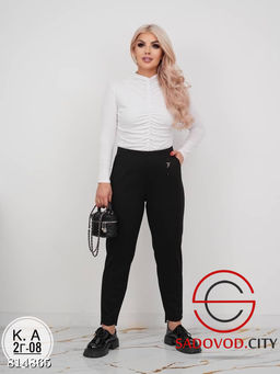 Брюки женские из плотного трикотажа