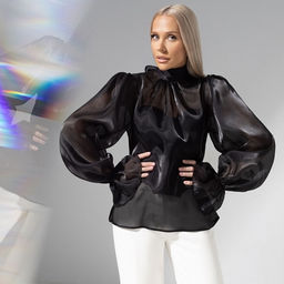 Блуза с акцентным бантом на спинке Дороже золота - Charutti фото 3