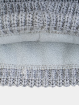 Шапка вязаная светло-серая (56-58)