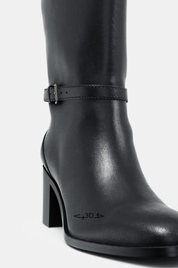 BUCKLE BLOCK HEEL BOOTS - Zara фото 2