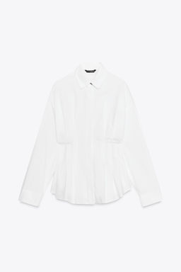 PLEATED POPLIN SHIRT - Zara фото 5