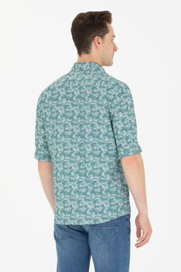 U. S. Polo Assn Мужская рубашка цвета хаки с длинным рукавом - U.s. polo assn фото 5