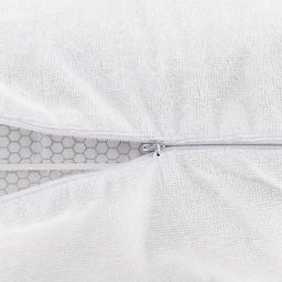 Чехол непромокаемый на подушку 50х70см Аквамембрана, на молнии, махровый, хлопок 100% / PUR мембрана, упаковка классическая, LDPE 14,5х23см, еврослот, Домашняя мода (Россия)  фото 5