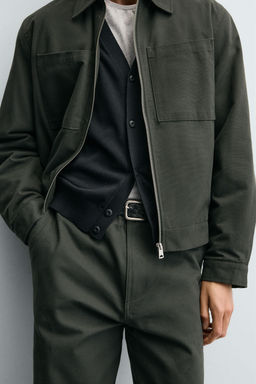 TEXTURED CANVAS TROUSERS - Zara фото 5