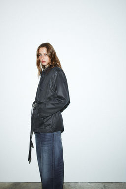 WAXED PARKA WITH CORDUROY COLLAR - Zara фото 6