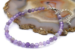 Браслет из аметиста шарик гр.4мм, 18см