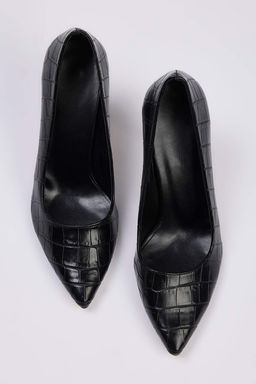 Siyah Kroko Desenli Sivri Burun Kad?n Klasik Ince Topuklu Stiletto Ayakkab?
TAKAW26TO00001 - Trendyolmilla фото 2