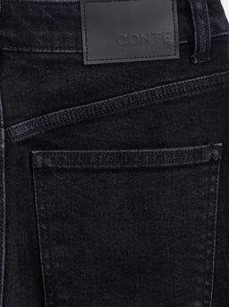 CONTE CON-621 Джинсы прямого кроя из eco-friendly денима с необработанным краем washed black