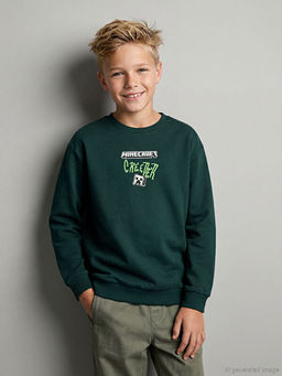 Minecraft Bask?l? Erkek ?ocuk Sweatshirt