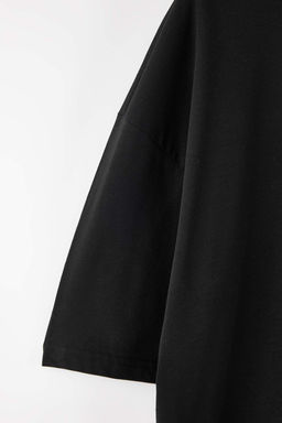 Siyah Oversize/Genis Kesim Buyuk Beden Basic T-shirt TMNSS26BF00001 - Trendyolmilla фото 3